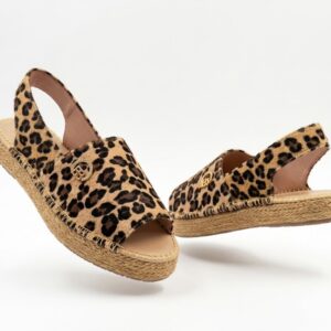 Espadrille Sandalia Kenya en Pelo de Leopardo