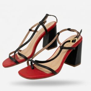 Sandalia de Tacón Raven en Contraste