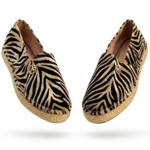 Alpargata de Terciopelo Zebra Savannah Luxe