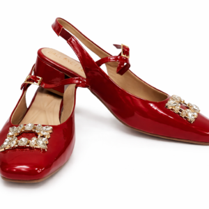 Slingback Bianca Red Velvet Shine