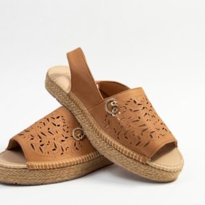 Espadrille Sandalia Lucía en Tono Miel