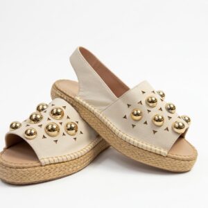 Espadrille Sandalia Stella en Off-White